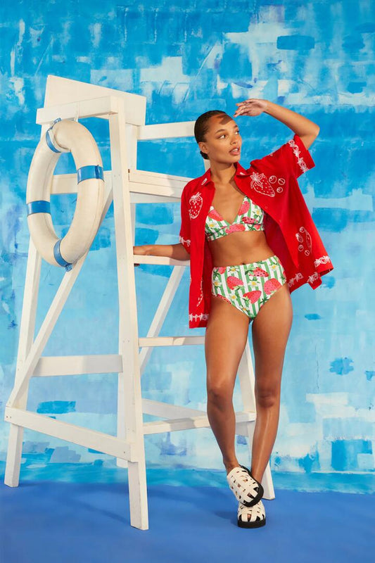 Image of Swimwear. Productname: Strawberry Patch Bikini Bottom in Print colour by brand - Gorman