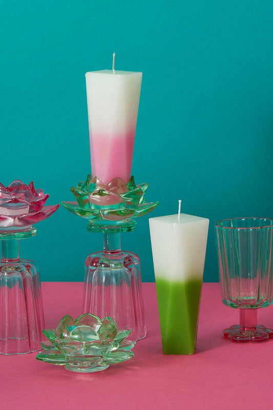 Image of Others. Productname: Candle Set Of 2 in Pink/Green colour by brand - Gorman