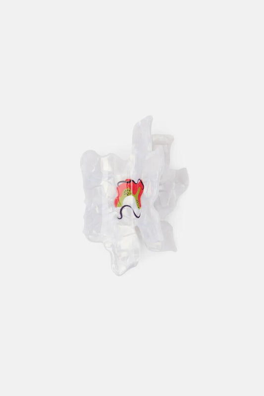 Image of Hair Accessories. Productname: White Flower Hair Claw in Print colour by brand - Gorman