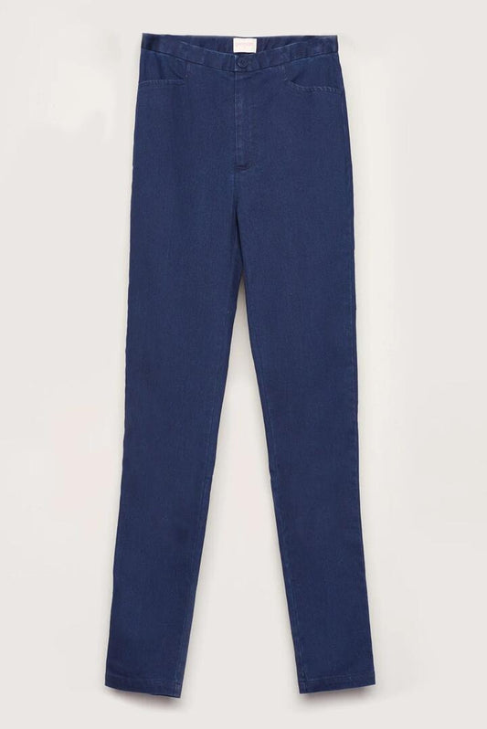 Image of a model wearing Pants. Productname: Lola Pant in Navy colour by brand - Gorman