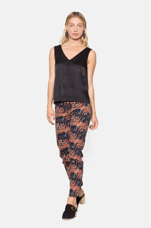 Image of a model wearing Denim. Productname: Curious Lady Skinny Jean in Print colour by brand - Gorman