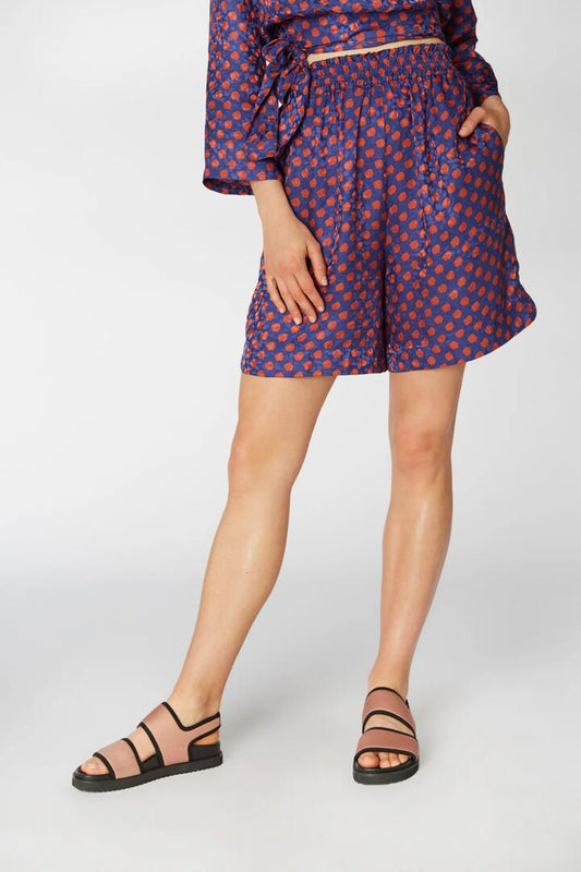 Image of a model wearing Shorts. Product name - Stalk Spot Shorts in Print colour by brand - Gorman