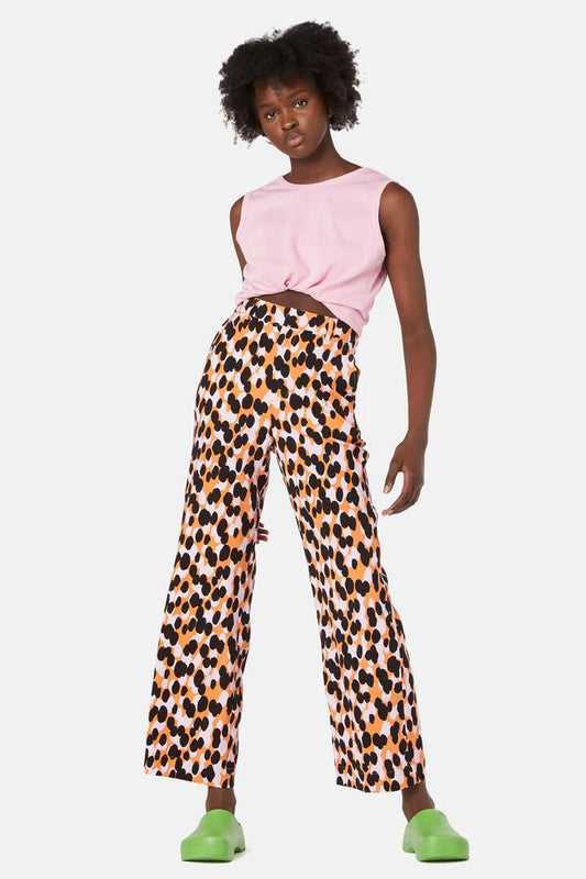 Image of a model wearing Pants. Productname: Lemondrop Cropped Pant in Rust colour by brand - Gorman