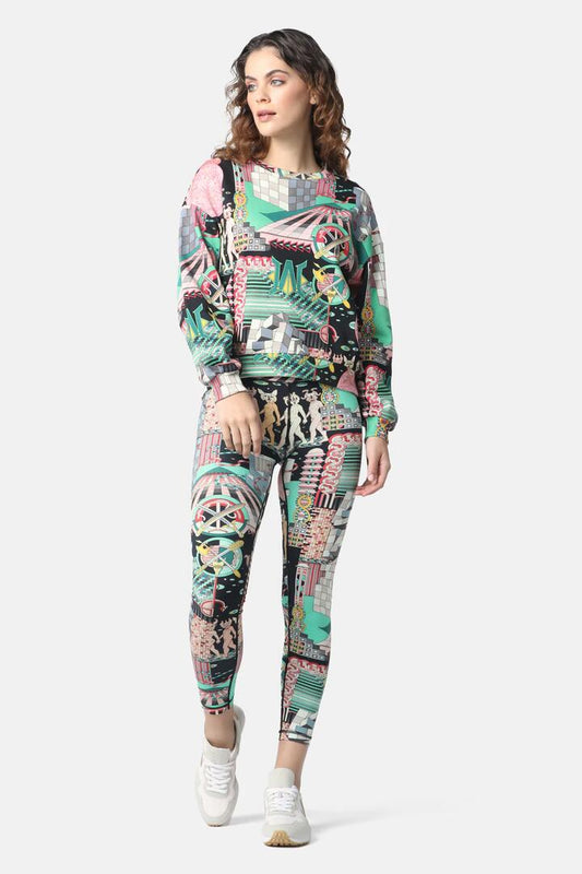 Image of a model wearing Pants. Productname: Wor Legging in Print colour by brand - Gorman