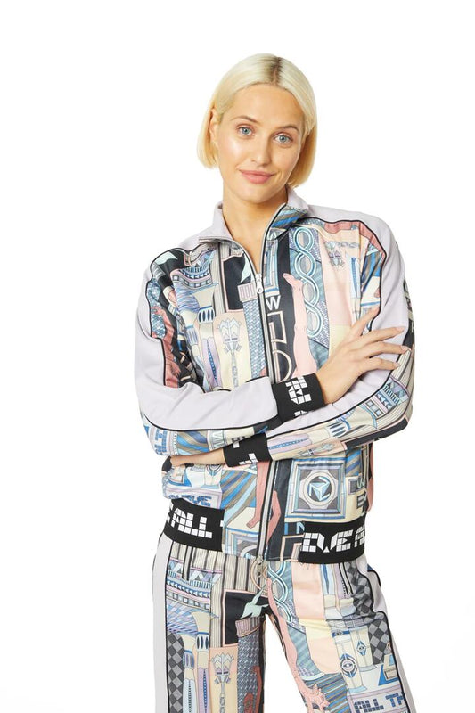 Image of a model wearing Outerwear. Productname: All The Way Alive Track Jacket in Print colour by brand - Gorman