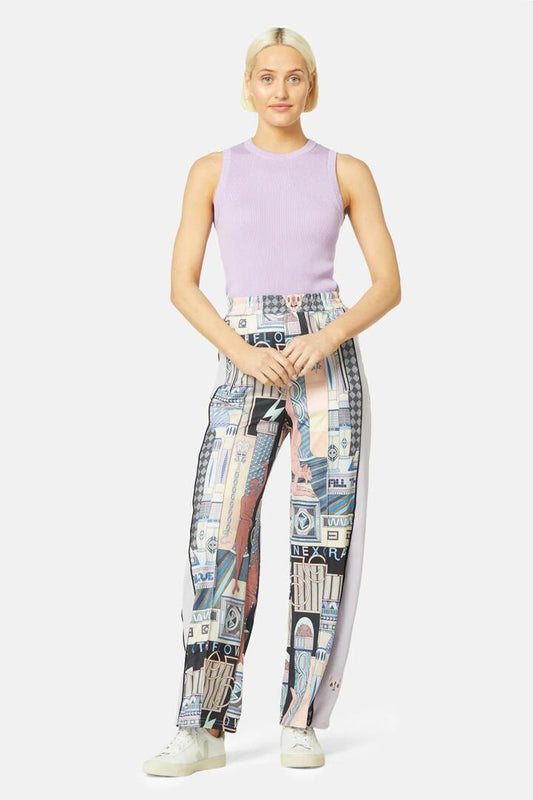 Image of a model wearing Pants. Productname: All The Way Alive Track Pant in Print colour by brand - Gorman