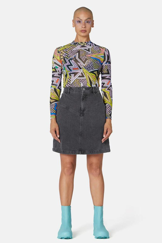 Image of a model wearing Skirts. Productname: Billy Stone Skirt in Grey colour by brand - Gorman