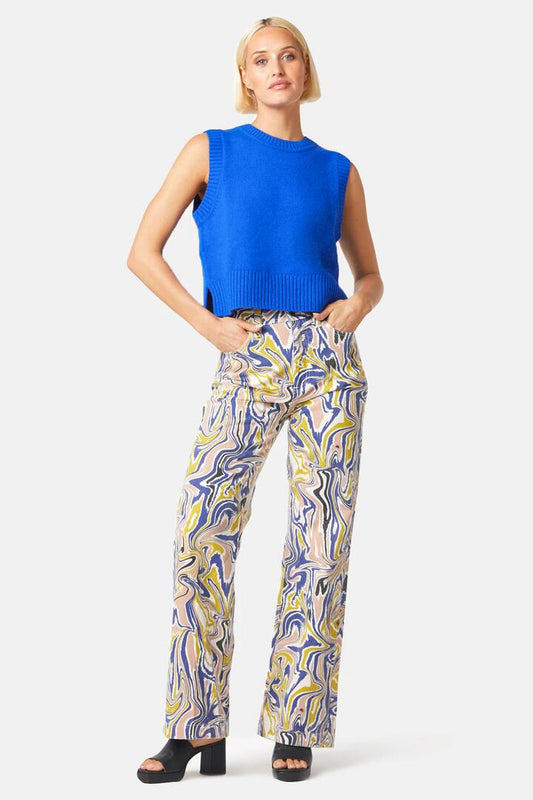 Image of a model wearing Denim. Productname: Float Denim Jean in Print colour by brand - Gorman