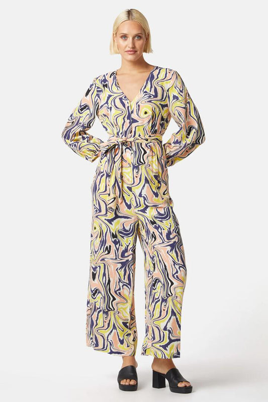 Image of a model wearing Pants. Productname: Float Pantsuit in Print colour by brand - Gorman