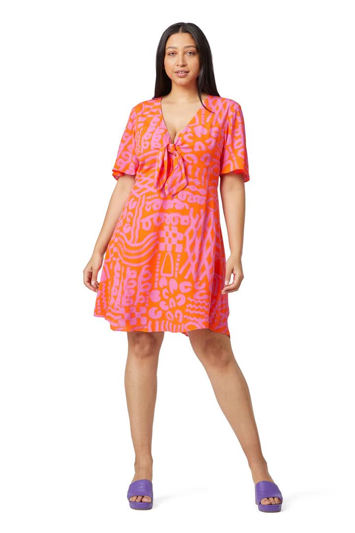 Image of Dresses. Product name - Take Time Party Dress in Print colour by brand - Gorman