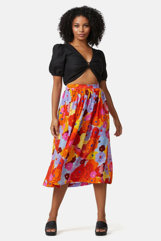 Image of a model wearing Skirts. Productname: Flower Time Skirt in Print colour by brand - Gorman