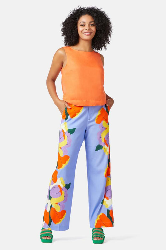 Image of a model wearing Pants. Productname: Bouquet Pant in Print colour by brand - Gorman