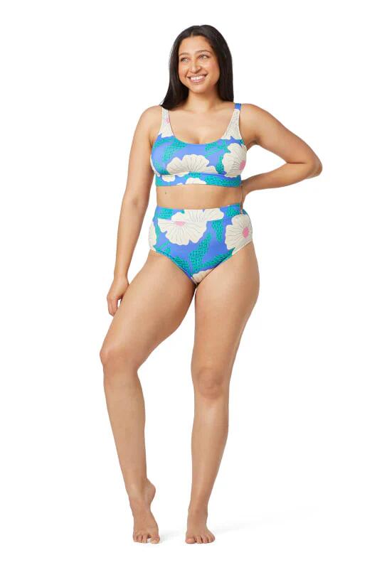 Image of Swimwear. Productname: Petal Power Bikini Bottom in Blue colour by brand - Gorman