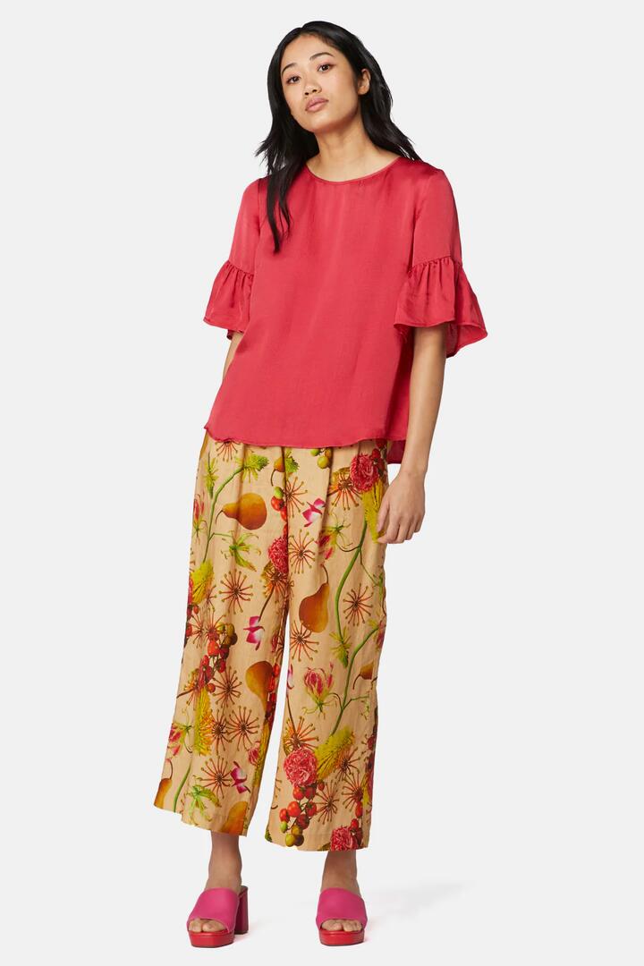 Image of a model wearing Tops. Productname: Maisie Top in Berry colour by brand - Gorman