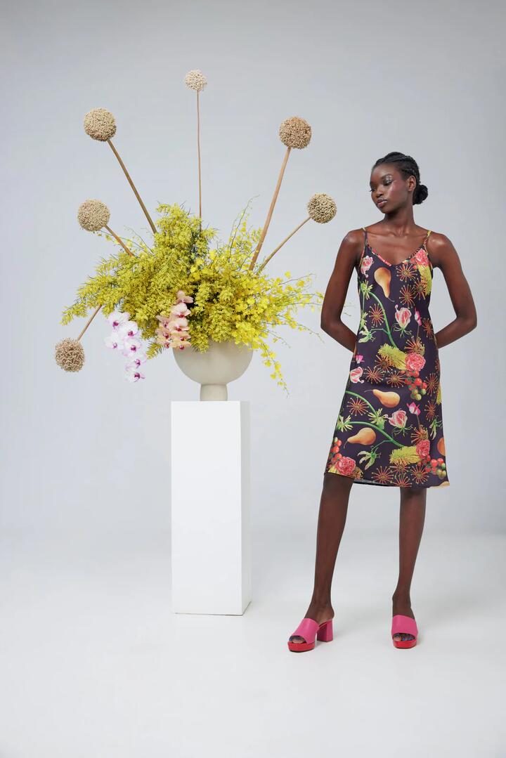 Image of Dresses. Product name - Firewheel Slip Dress in Print colour by brand - Gorman