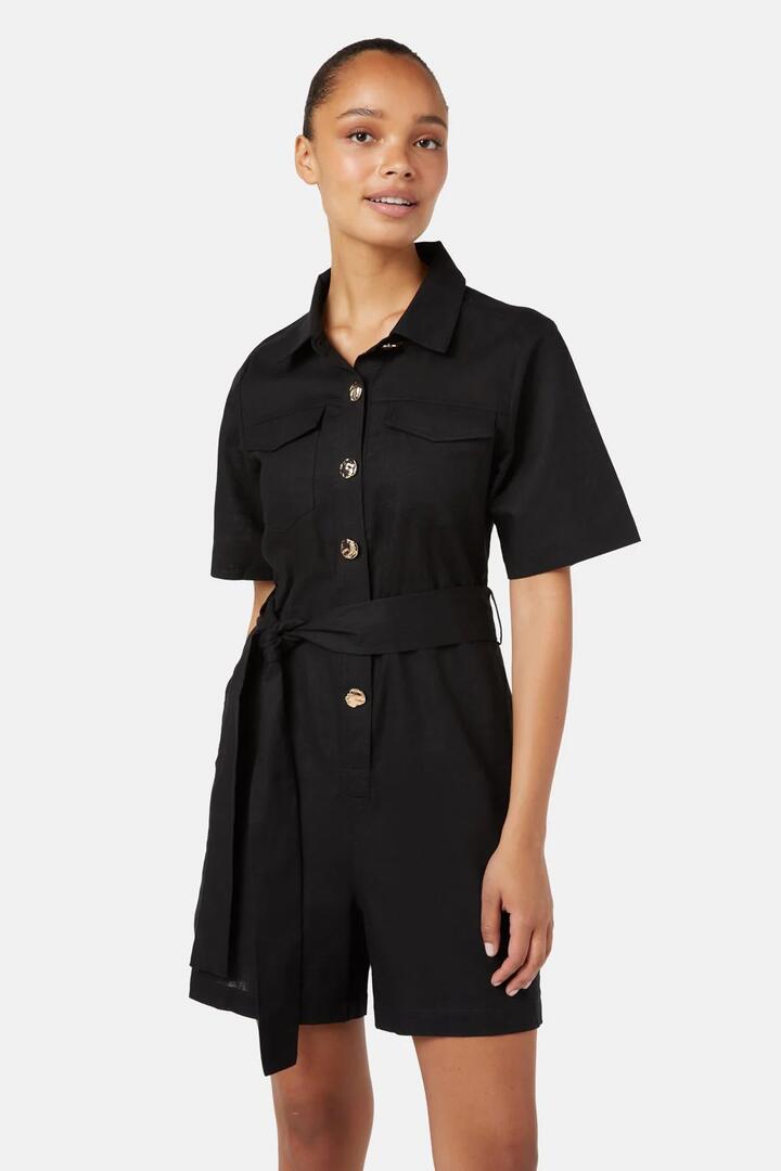 Image of Dresses. Productname: Sierra Playsuit in Black colour by brand - Gorman