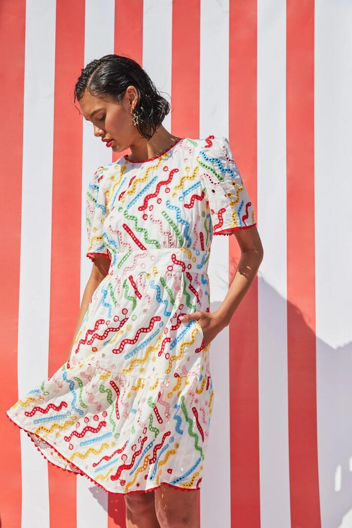 Image of Dresses. Productname: Dizzy Dangler Anglaise Dress in Multi colour by brand - Gorman