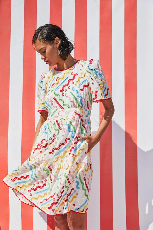 Image of Dresses. Productname: Dizzy Dangler Anglaise Dress in Multi colour by brand - Gorman