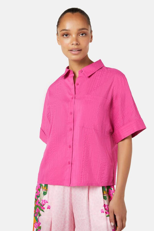 Image of a model wearing Tops. Productname: Juno Shirt in Pink colour by brand - Gorman