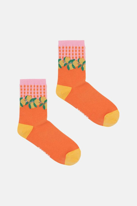 Image of Socks. Productname: Gingham Oranges Socks in Multi colour by brand - Gorman