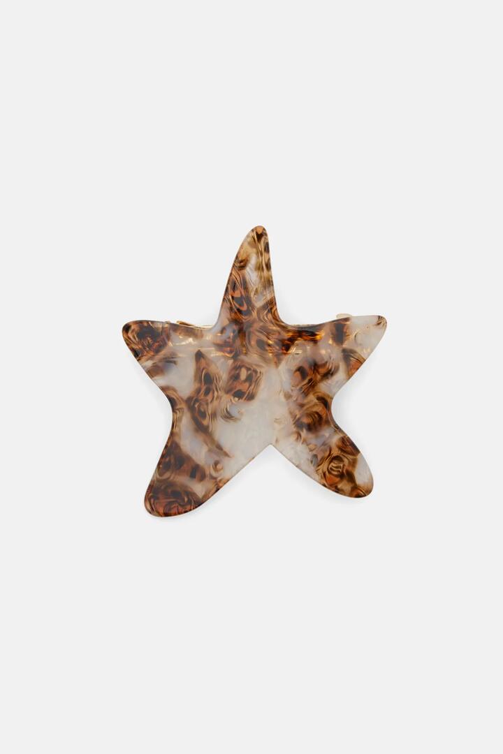 Image of Hair Accessories. Productname: Starfish Hair Clip in Orange colour by brand - Gorman