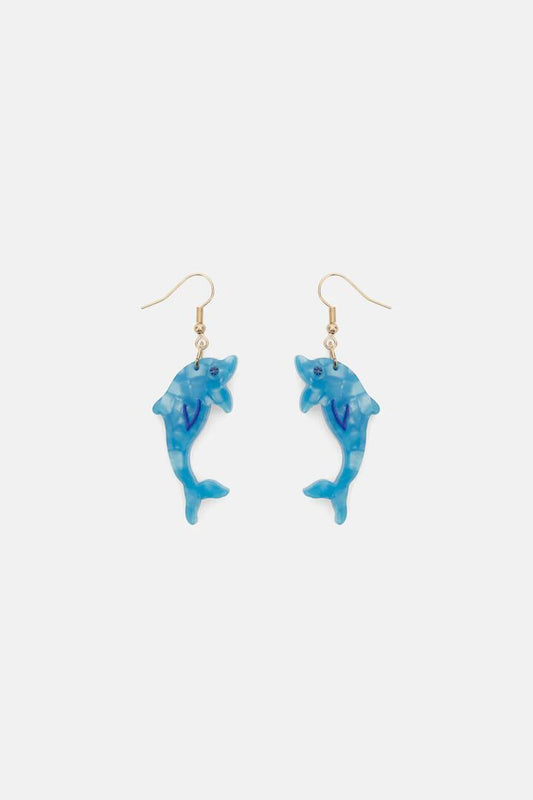 Image of Earrings. Productname: Dolphine Earring in Blue colour by brand - Gorman
