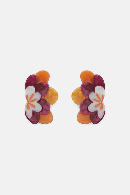 Image of Earrings. Productname: Soliel Flower Earring in Multi colour by brand - Gorman