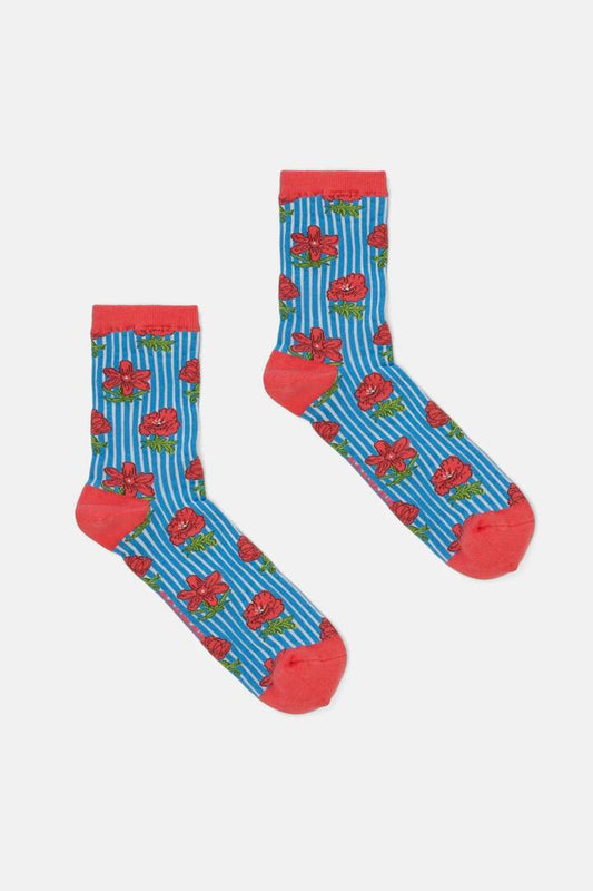 Image of Socks. Productname: Floral Woodblock Sock in Multi colour by brand - Gorman