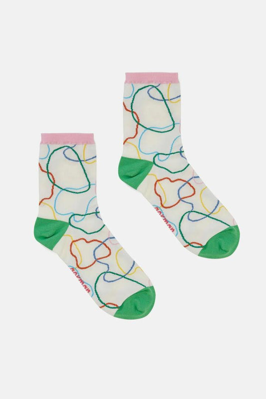 Image of Socks. Productname: Souvenir Squiggle Sock in Multi colour by brand - Gorman