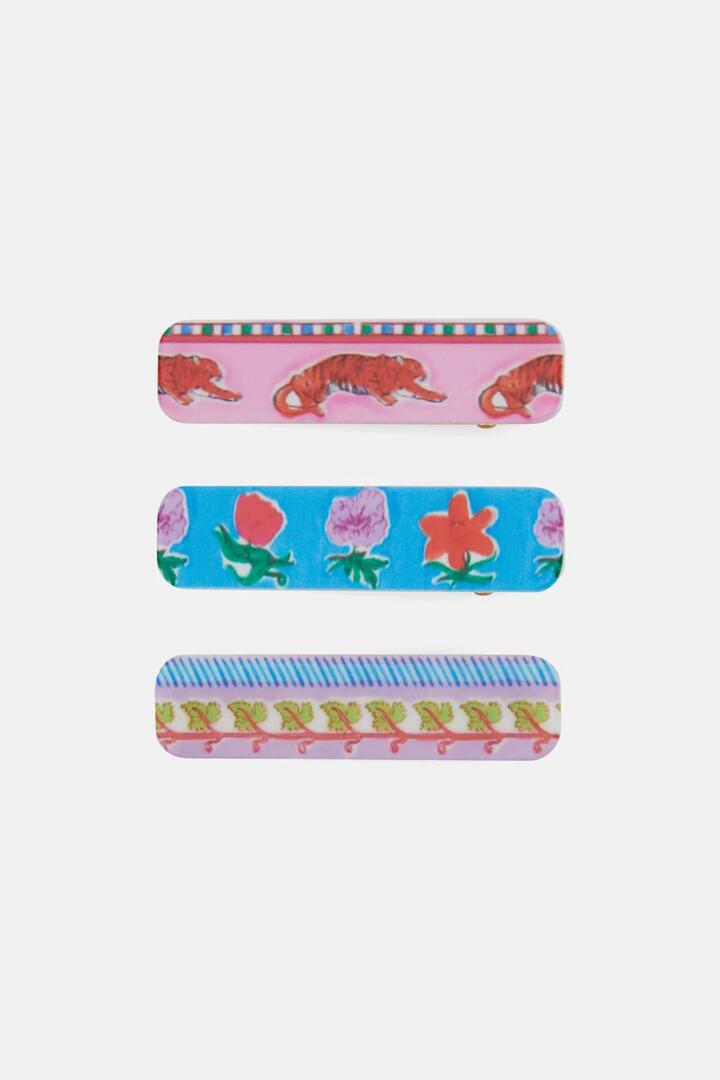 Image of Hair Accessories. Productname: Wanderlust Hair Clip Set 3 in Multi colour by brand - Gorman