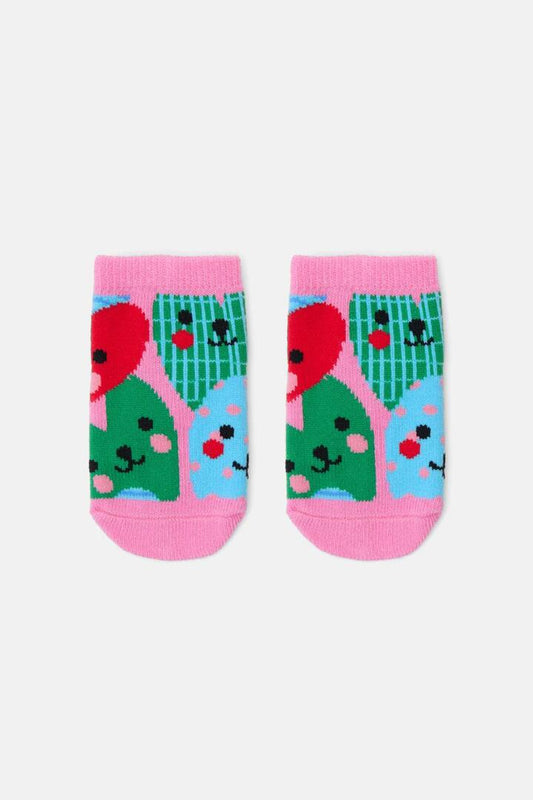 Image of Socks. Productname: Hearts Baby Sock in Pink colour by brand - Gorman