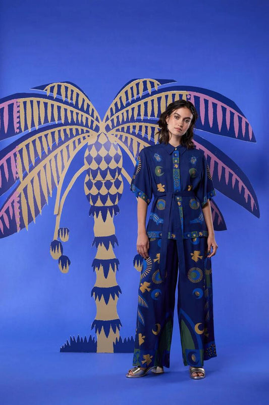 Image of a model wearing Pants. Productname: Stamp Collecting Pant in Print colour by brand - Gorman