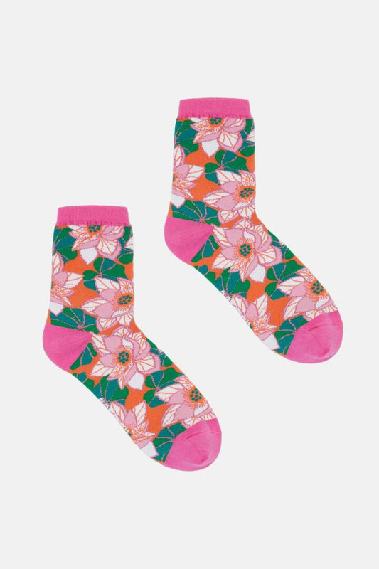 Image of Socks. Productname: Lotus Leopard Sock in Multi colour by brand - Gorman