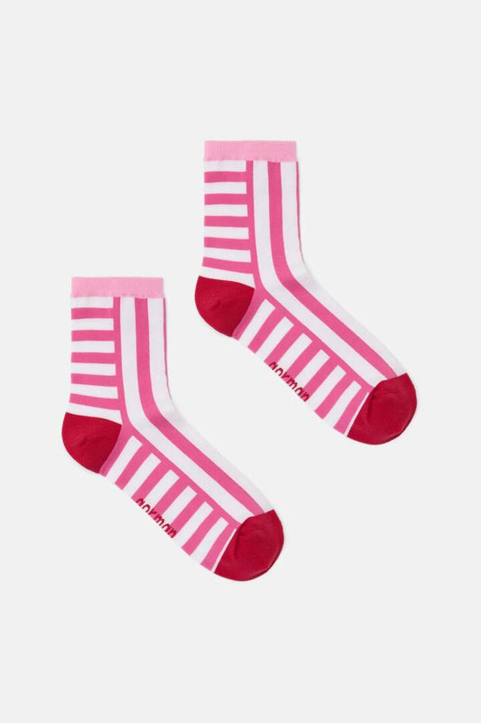 Image of Socks. Productname: Pink Stripe Sock in Multi colour by brand - Gorman