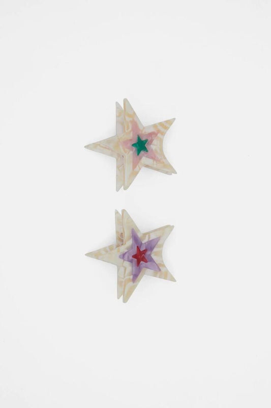 Image of Hair Accessories. Productname: Day Star Hair Claw Set 2 in Multi colour by brand - Gorman