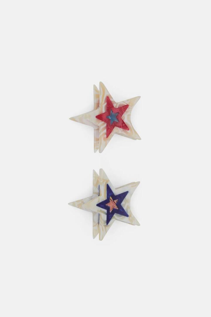 Image of Hair Accessories. Productname: Night Star Hair Claw Set 2 in Multi colour by brand - Gorman