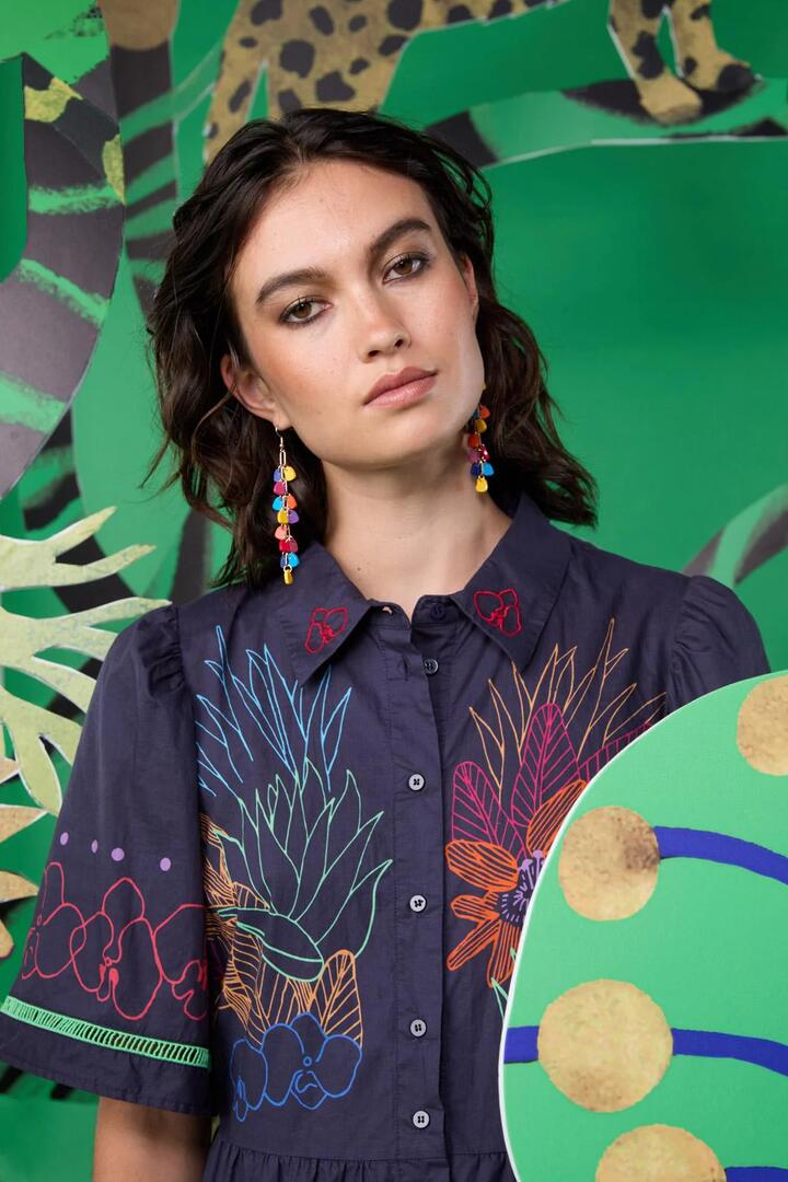 Image of Earrings. Productname: Blossom Chain Earring in Multi colour by brand - Gorman