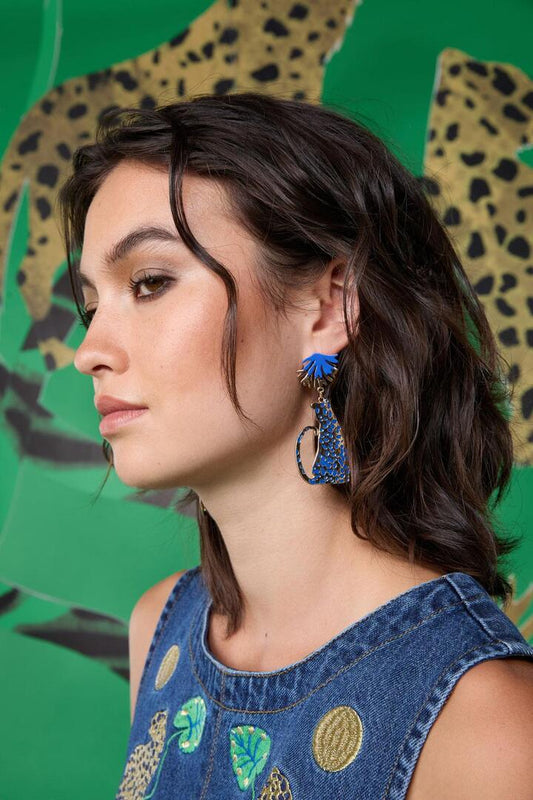 Image of Earrings. Productname: Guardian Leopard Earring in Gold colour by brand - Gorman