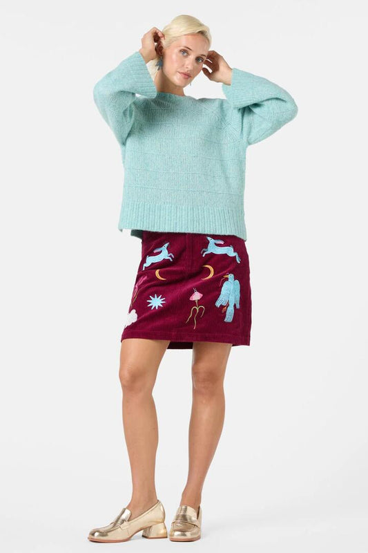 Image of a model wearing Outerwear. Productname: Frost Jumper in Blue colour by brand - Gorman