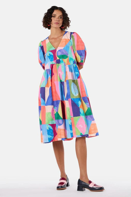 Image of Dresses. Productname: Cutting Shapes Smock Dress in Print colour by brand - Gorman