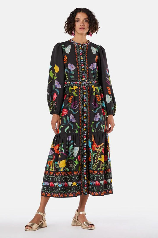 Image of Dresses. Productname: Leafy Lessons Long Dress in Print colour by brand - Gorman