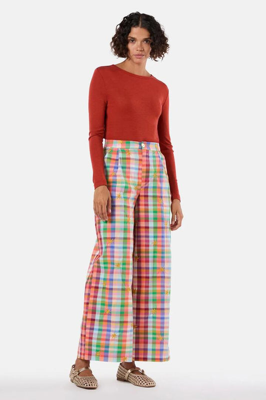 Image of a model wearing Pants. Productname: Starlight Pant in Check colour by brand - Gorman