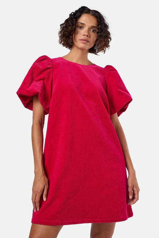 Image of Dresses. Productname: Dean Cord Smock Dress in Raspberry colour by brand - Gorman