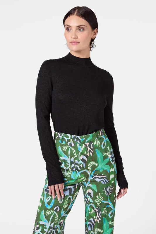 Image of a model wearing Tops. Productname: Galaxy Skivvy in Black colour by brand - Gorman