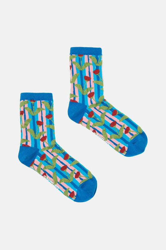 Image of Socks. Productname: Rosette Floral Sock in Multi colour by brand - Gorman