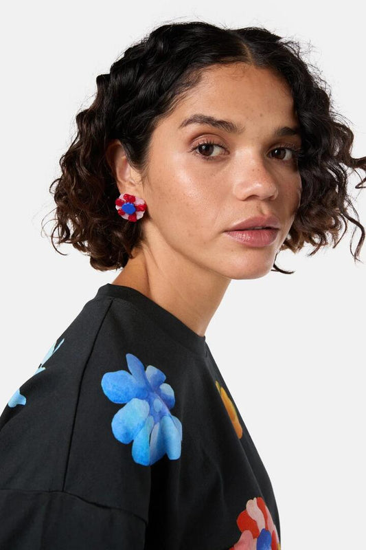 Image of Earrings. Productname: Big Bouquet Stud Earring in Multi colour by brand - Gorman