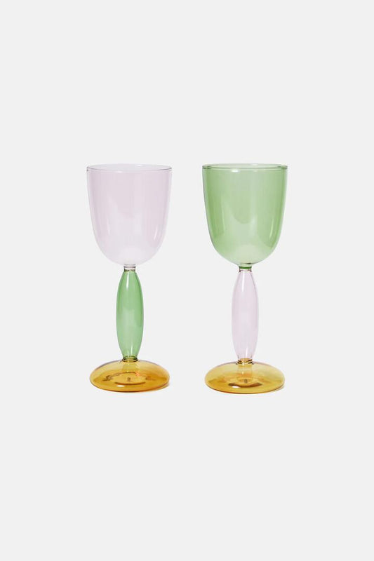 Image of Kitchen & Dining. Productname: Rose Wine Glass Set 2 in Multi colour by brand - Gorman