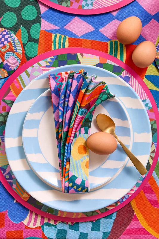 Image of Kitchen & Dining. Productname: Bon Appetite Napkin Set 4 in Print colour by brand - Gorman