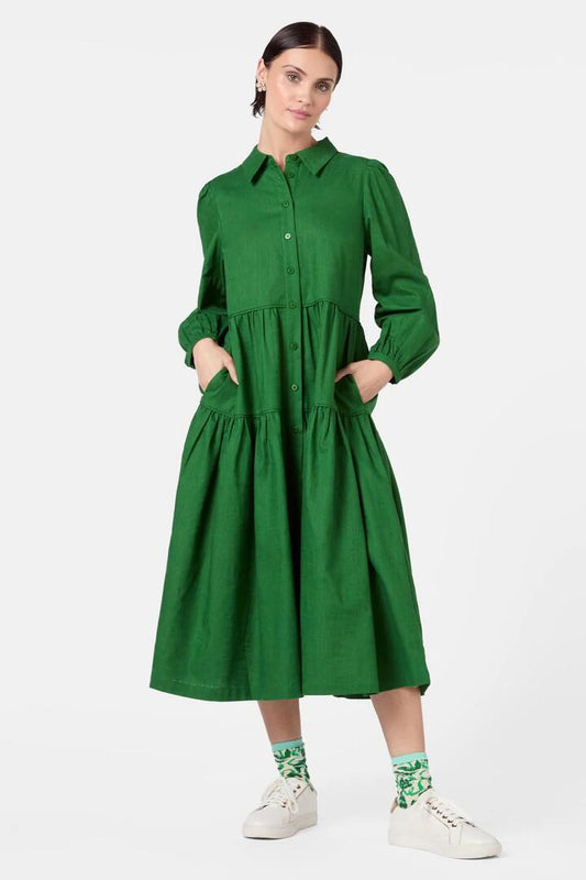 Image of Dresses. Productname: Leyla Smock Dress in Green colour by brand - Gorman