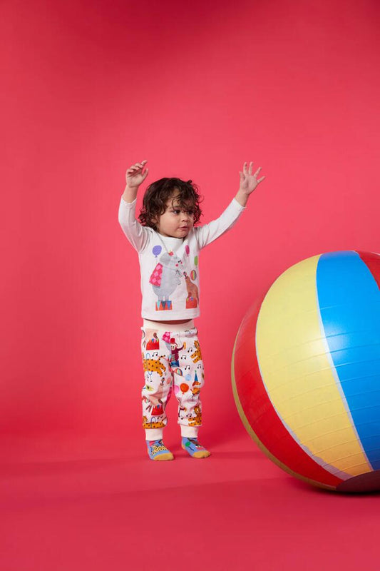 Image of a model wearing Tops. Productname: Big Top Baby LS Tee in Cream colour by brand - Gorman